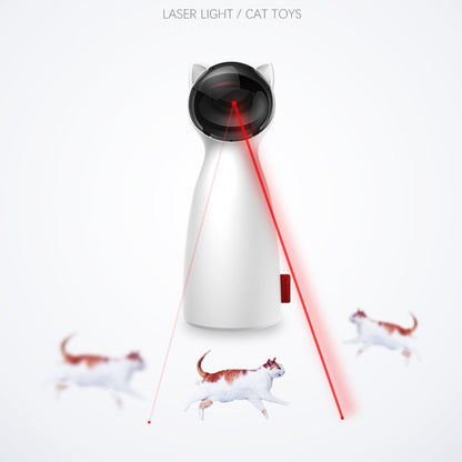 Jouet amusant et intelligent pour chat avec laser LED et fonction automatique : exercice et divertissement.