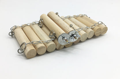 Bird toy wooden stick swing