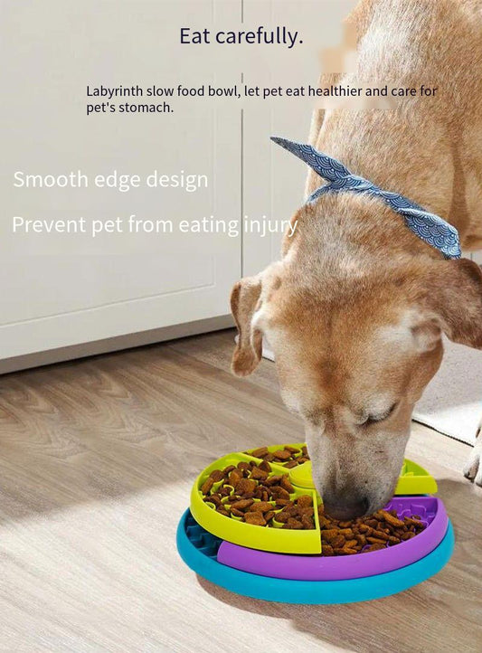 Gamelle anti-étouffement pour chat et chien, gamelle puzzle, distributeur de croquettes rotatif, produits pour animaux de compagnie