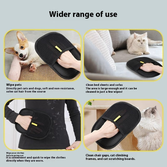 Gant démêlant pour poils d'animaux, brosse de démêlage pour chiens, chats et lapins à poils longs, courts et bouclés
