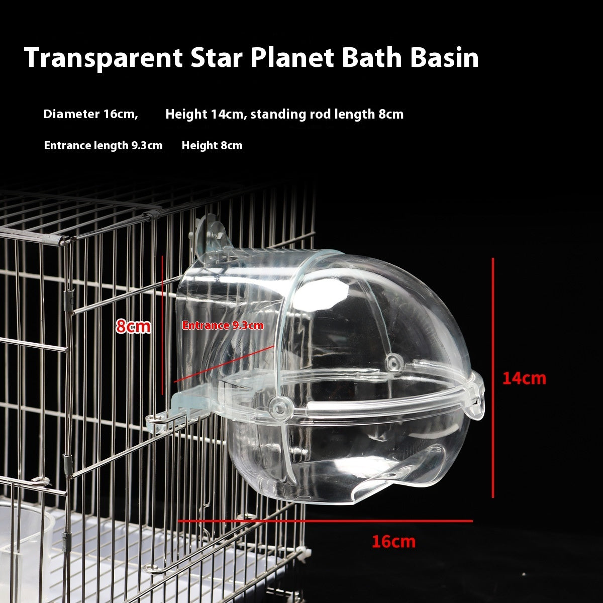 Baignoire pour perroquets à brancher