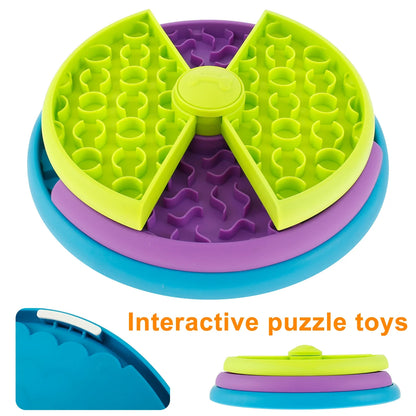 Gamelle anti-étouffement pour chat et chien, gamelle puzzle, distributeur de croquettes rotatif, produits pour animaux de compagnie