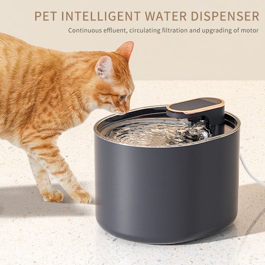 Fontaine à eau automatique silencieuse pour chats et chiens, rechargeable par USB. Distributeur d'eau électrique automatique pour animaux de compagnie.
