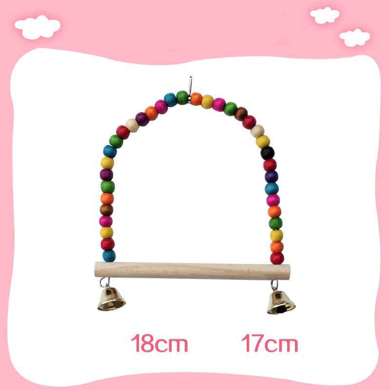 Perroquet avec jouets, anneau de balançoire, échelle aérienne, échelle d'escalade