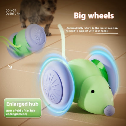 Jouet interactif pour chat - Voiture souris électrique - Jouet automatique avec évitement intelligent d'obstacles - Produits pour animaux de compagnie